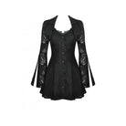 Darkinlove Women's Gothic Flared Sleeved Lace-up Lace Honeymoon Dress