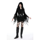 Robe gothique à manches évasées et déchirées pour femme Darkinlove