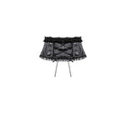 Darkinlove Women's Gothic Floral Embossed Lace Trim Underbust Corset