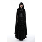 Darkinlove Women's Gothic Floral Embroidered Cape with Hood