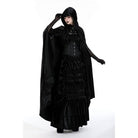 Darkinlove Women's Gothic Floral Embroidered Cape with Hood
