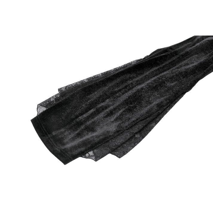 Darkinlove Women's Gothic Floral Embroidered Flared Pants