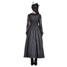 Darkinlove Women's Gothic Floral Embroidered Layered lace Ruffle Jacquard Maxi Skirt