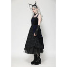 Darkinlove Women's Gothic Floral Embroidered Ruffled Lace Gloves