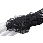 Darkinlove Women's Gothic Floral Embroidered Ruffled Lace Gloves
