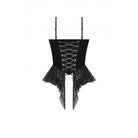 Darkinlove Women's Gothic Floral Embroidered Velvet Bustier