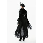 Darkinlove Women's Gothic Floral Feather Flared Sleeved Cape