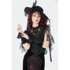 Darkinlove Women's Gothic Floral Feather Tassels Hat