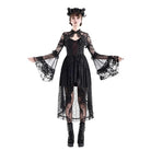 Darkinlove Women's Gothic Floral Flare Sleeve Mesh Lace Cape