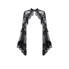 Darkinlove Women's Gothic Floral Flare Sleeve Mesh Lace Cape
