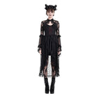 Darkinlove Women's Gothic Floral Flare Sleeve Mesh Lace Cape