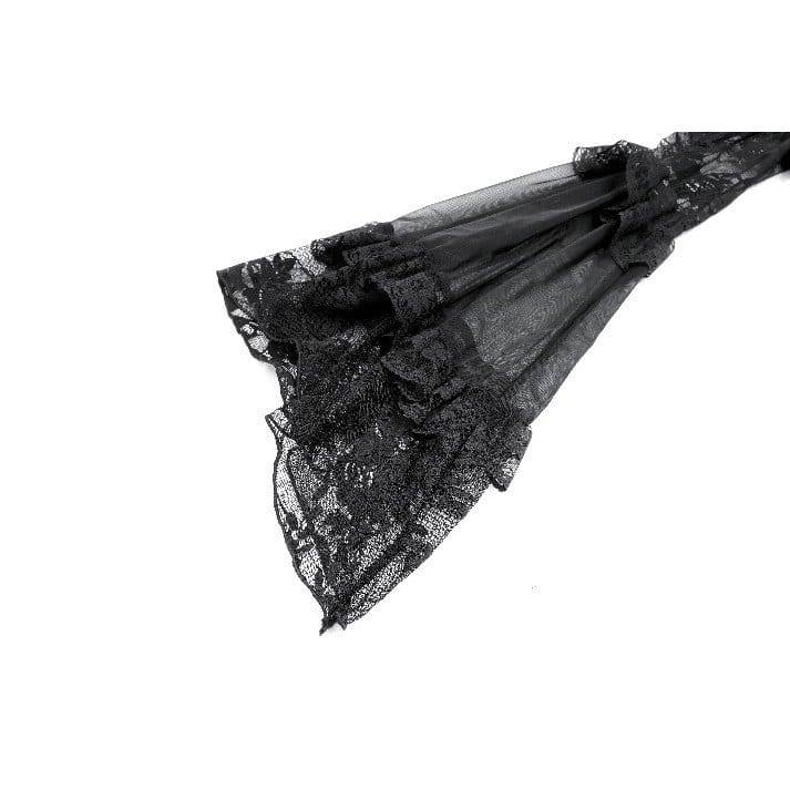 Darkinlove Women's Gothic Floral Flare Sleeve Mesh Lace Cape