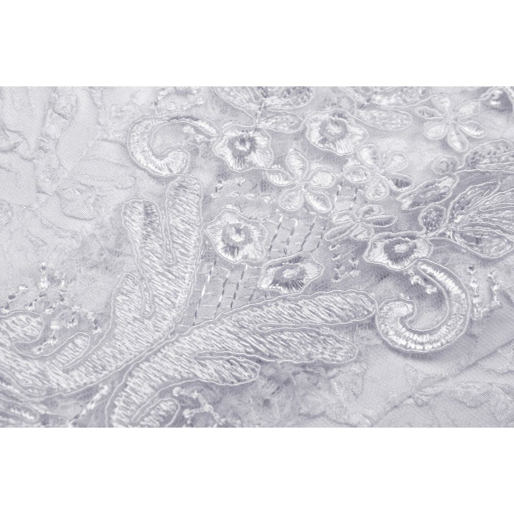 Darkinlove Women's Gothic Floral High/Low Multilayer Jacquard Slip Dress Wedding Dress