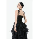 Darkinlove Women's Gothic Floral Jacquard Tank Top