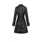 Darkinlove Women's Gothic Floral Jacquard Turn-down Collar Coat
