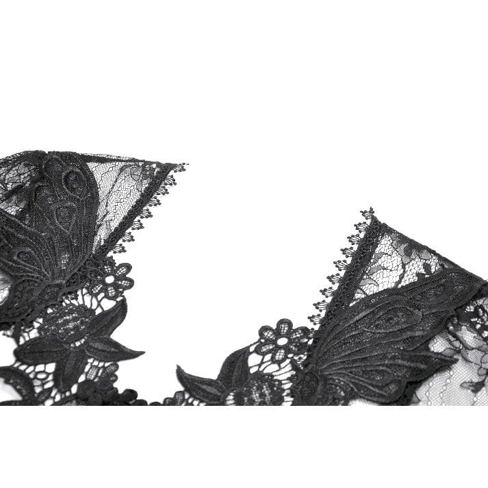 Darkinlove Women's Gothic Floral Lace Bell Sleeved Cape