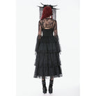 Darkinlove Women's Gothic Floral Lace Bell Sleeved Cape