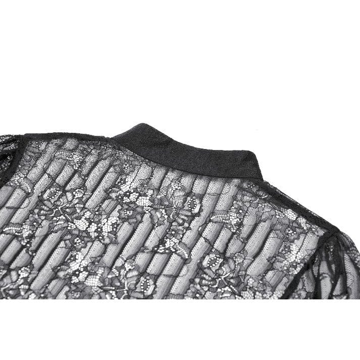 Darkinlove Women's Gothic Floral Lace Horn Sleeved Cape