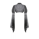 Darkinlove Women's Gothic Floral Lace Horn Sleeved Cape
