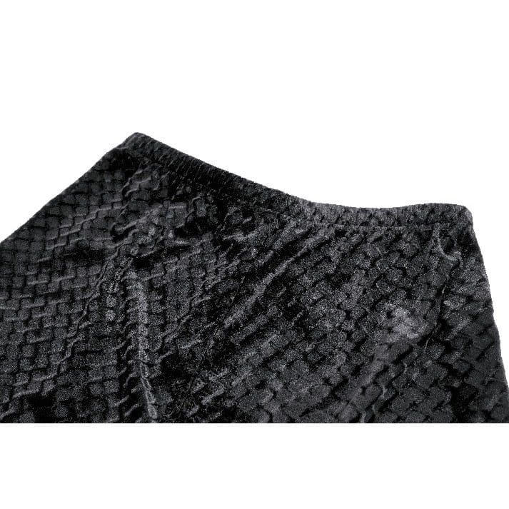 Darkinlove Women's Gothic Floral Lace Patchwork Embossed Velvet Shorts
