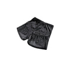 Darkinlove Women's Gothic Floral Lace Patchwork Embossed Velvet Shorts
