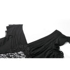 Darkinlove Women's Gothic Floral Lace Patchwork Plunging Draped Crop Top