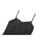 Darkinlove Women's Gothic Floral Lace Ruched Mesh Slip Dress