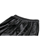 Darkinlove Women's Gothic Floral Lace Ruched Velvet Long Skirt