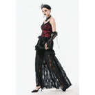 Darkinlove Women's Gothic Floral Lace Tank Top