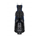 Darkinlove Women's Gothic Floral Multilayered Lace High/Low Slip Dress