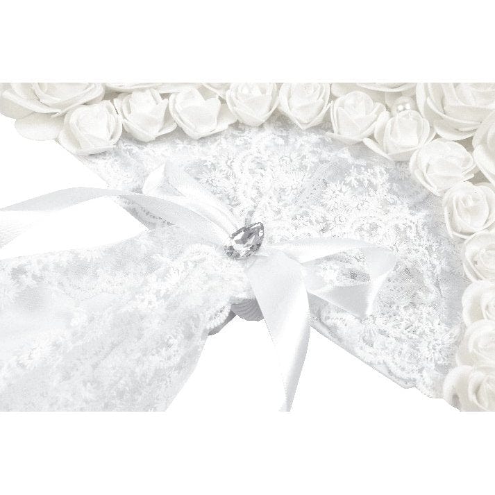 Darkinlove Women's Gothic Floral Pearl-embellished Lace Fan