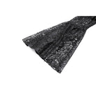 Darkinlove Women's Gothic Floral Sheer Lace Puff Bell Sleeve Long Duster Coat