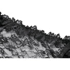 Darkinlove Women's Gothic Floral Sheer Off-Shoulder Lace Top