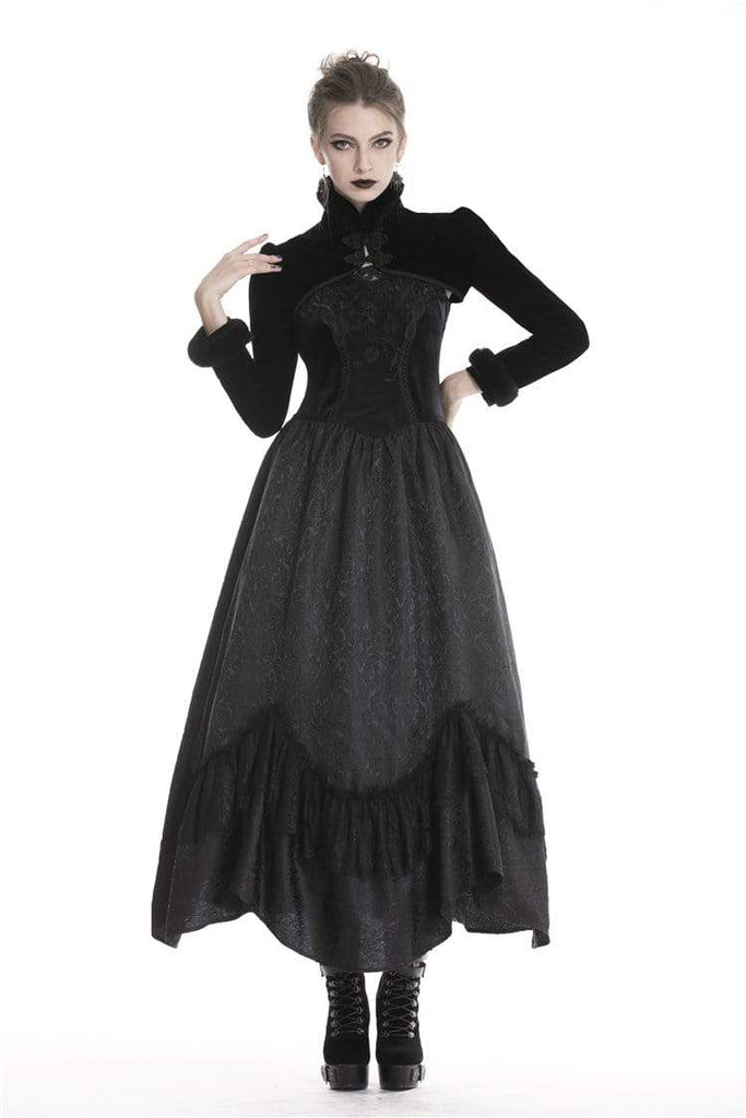 Darkinlove Women's Gothic Fluffy Stand Collar Capes