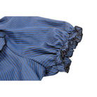 Darkinlove Women's Gothic Frilly Collar Striped Shirt