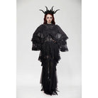 Darkinlove Women's Gothic Frog Ruffled Lace Cape