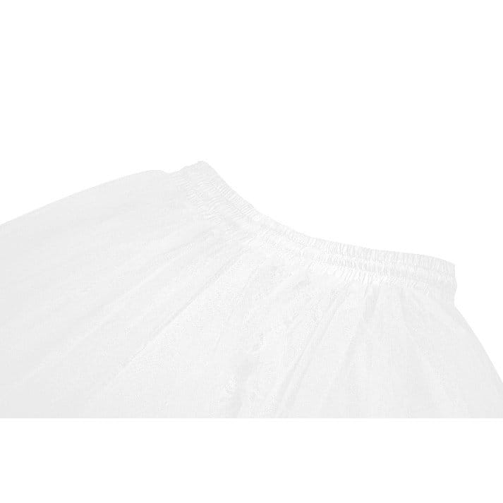 Darkinlove Women's Gothic Guipure Lace Hem Layered Mesh Mini Skirt