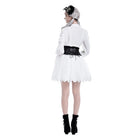 Darkinlove Women's Gothic Guipure Lace Hem Layered Mesh Mini Skirt