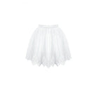 Darkinlove Women's Gothic Guipure Lace Hem Layered Mesh Mini Skirt