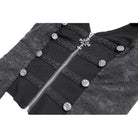 Darkinlove Women's Gothic Halter Lapel Zipper Jacquard Vest