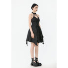 Darkinlove Women's Gothic Halterneck Lace Party Dress