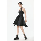 Darkinlove Women's Gothic Halterneck Lace Party Dress
