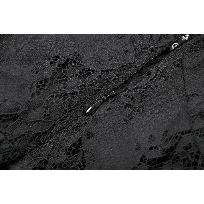 Darkinlove Women's Gothic Halterneck Lace Short Dress