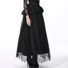 Darkinlove Women's Gothic High-waisted Jacquard Black Long Skirt