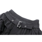 Darkinlove Women's Gothic High-waisted Lace Splice Skirt with Garter