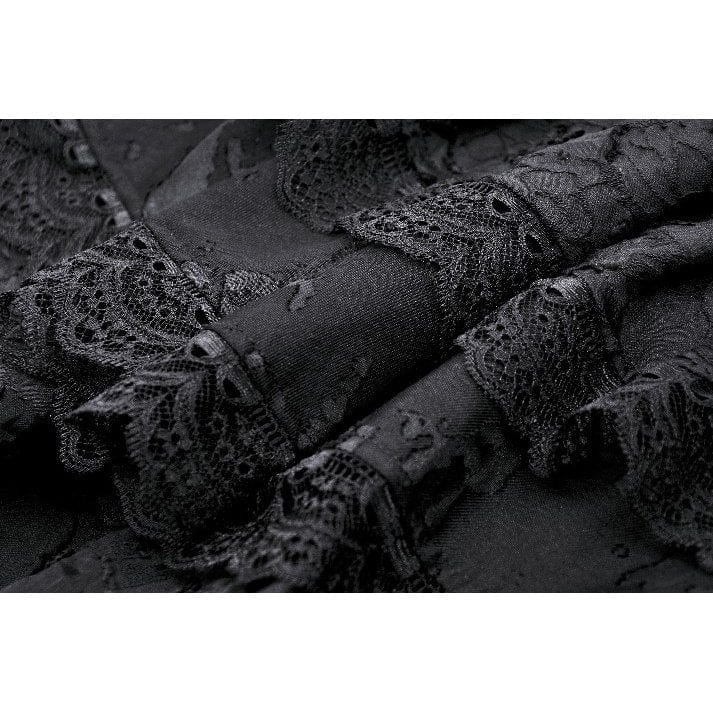 Darkinlove Women's Gothic High-waisted Layered Skirt