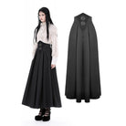 Darkinlove Gothic-Faltenrock für Damen mit hoher Taille und langem Rock