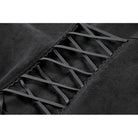 Darkinlove Women's Gothic Irregular Bouble-breasted Buckle-up Strap Coat