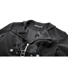 Darkinlove Women's Gothic Irregular Bouble-breasted Buckle-up Strap Coat