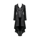 Darkinlove Women's Gothic Irregular Bouble-breasted Buckle-up Strap Coat